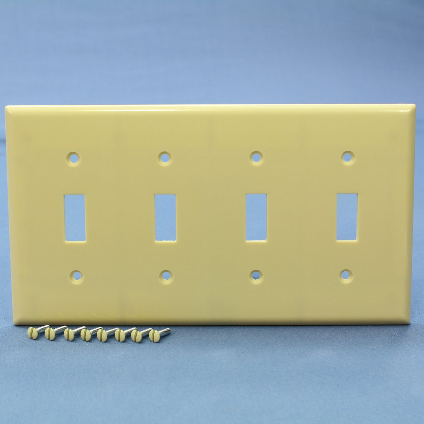 Cooper 2154V Ivory 4-Gang Toggle Light Switch Cover Thermoset Wallplates 10pcs