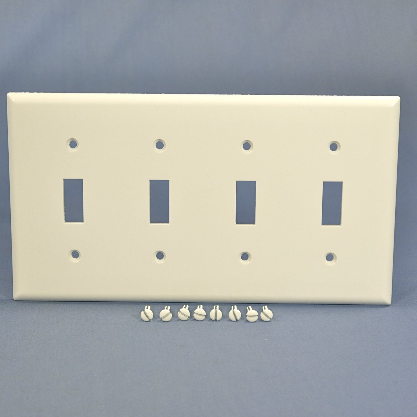 Cooper 2154W White 4-Gang Toggle Light Switch Cover Thermoset Plastic Wallplate