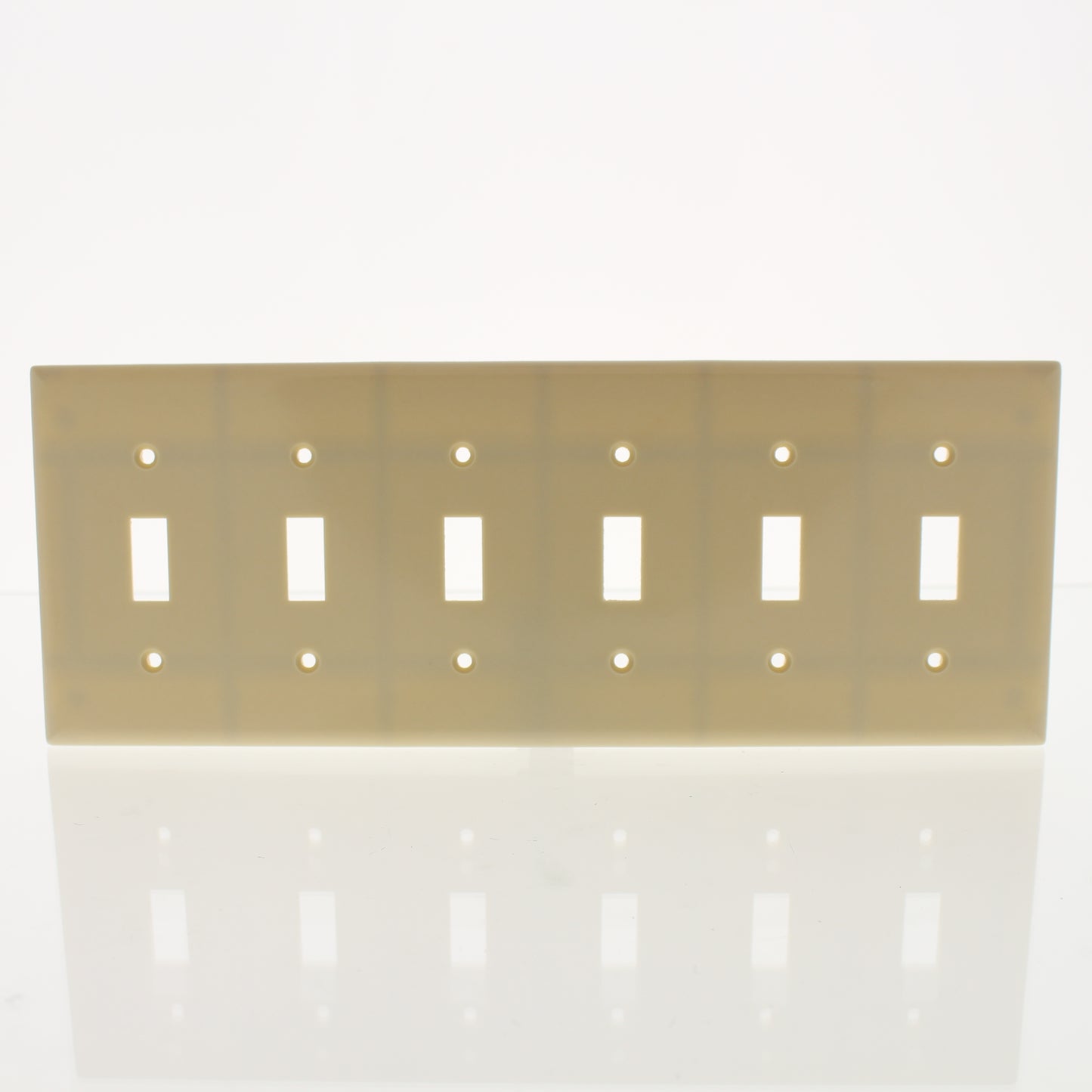 Cooper 2156V Ivory 6-Gang Toggle Switch Standard Size Thermoset Wallplate Cover