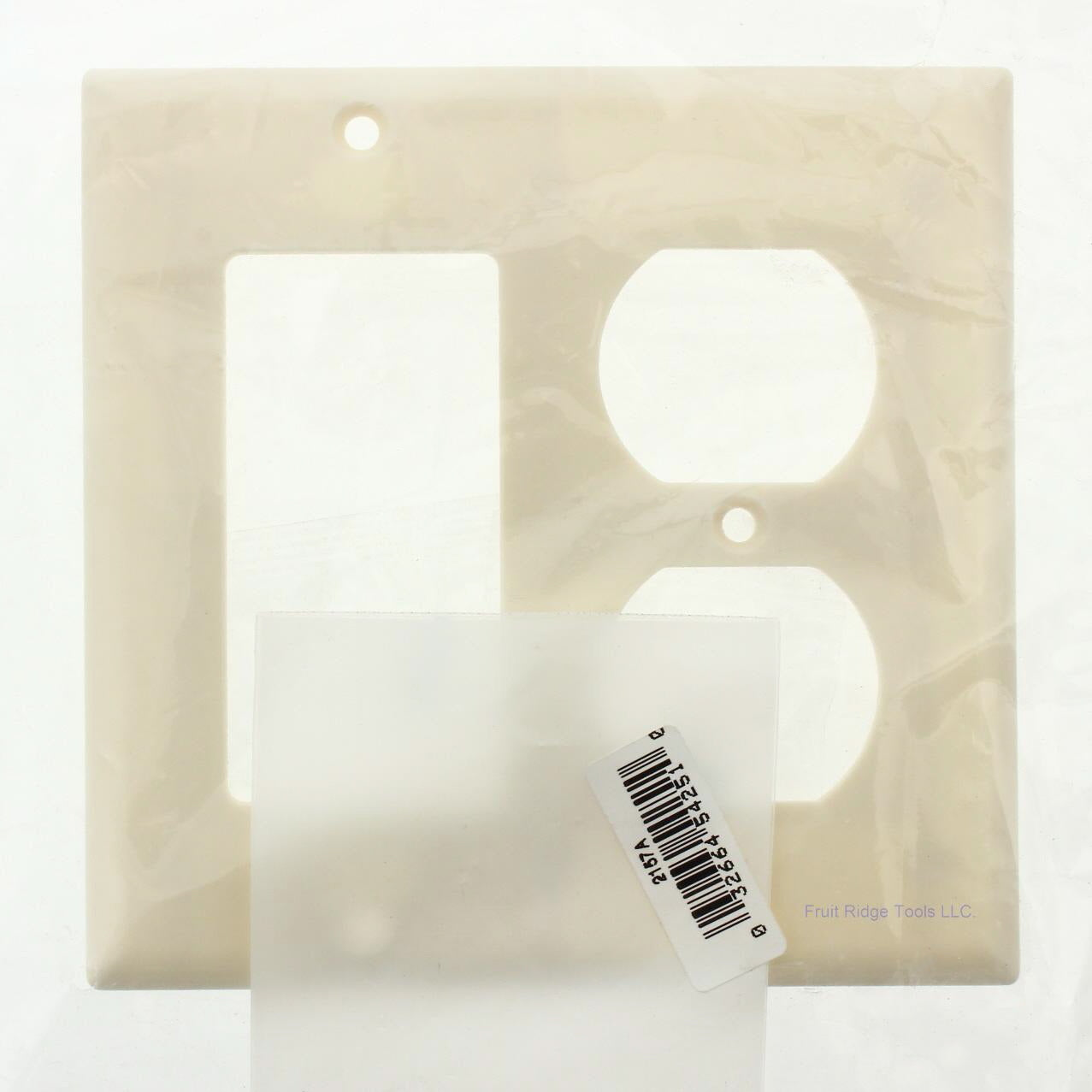 Cooper 2157A Almond 2-Gang Decorator GFI Duplex Outlet Thermoset Wallplate Cover