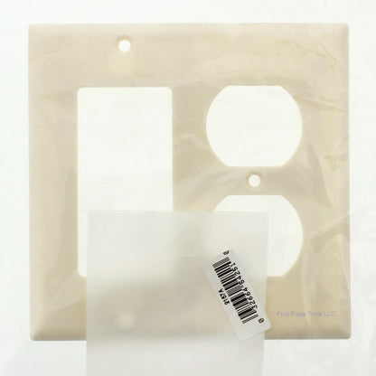 Cooper 2157A Almond 2-Gang Decorator GFI Duplex Outlet Thermoset Wallplate Cover