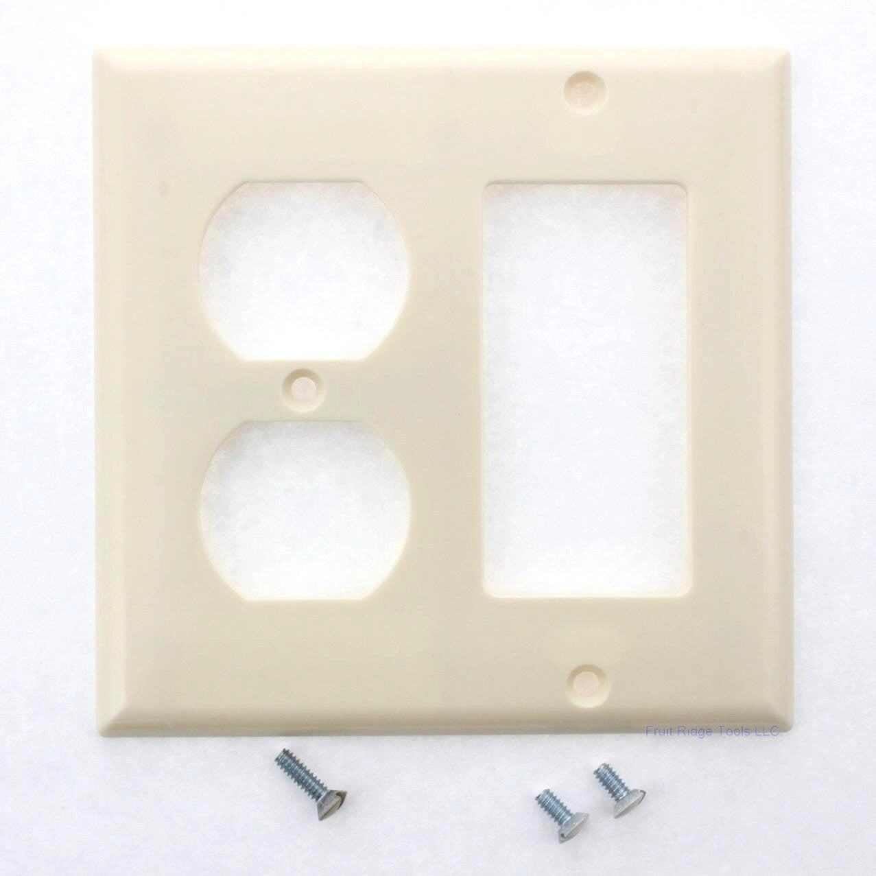 Cooper 2157A Almond 2-Gang Decorator GFI Duplex Outlet Thermoset Wallplate Cover