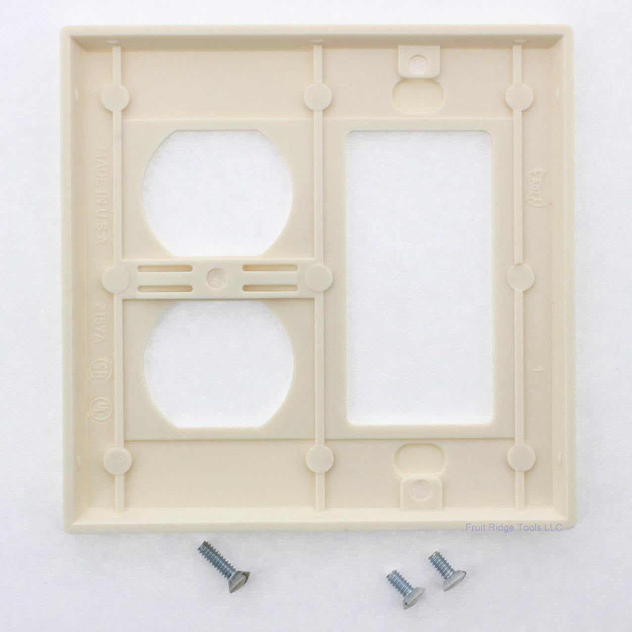 Cooper 2157A Almond 2-Gang Decorator GFI Duplex Outlet Thermoset Wallplate Cover