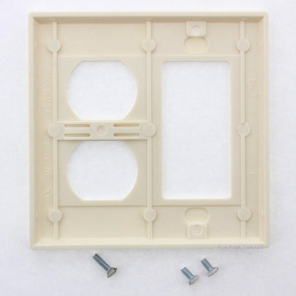 Cooper 2157A Almond 2-Gang Decorator GFI Duplex Outlet Thermoset Wallplate Cover