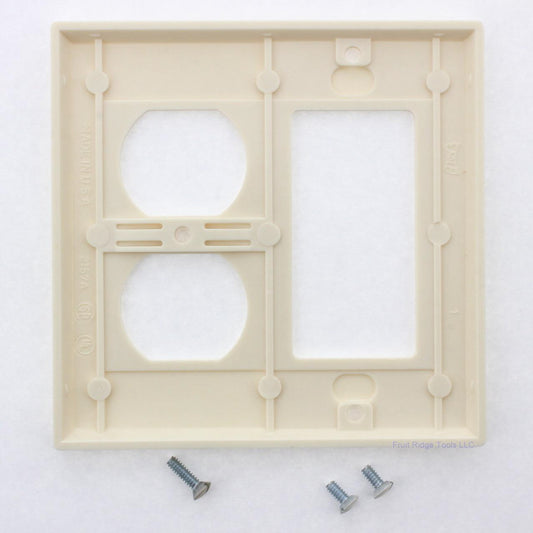 Cooper 2157A Almond 2-Gang Decorator GFI Duplex Outlet Thermoset Wallplate Cover