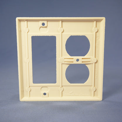 Cooper 2157LA Light Almond Decorator GFCI Duplex Outlet 2-Gang Plastic Wallplate