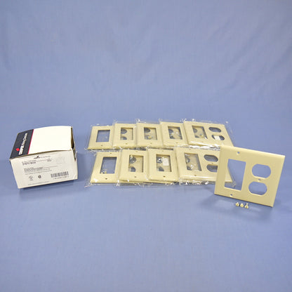 Cooper 2157V Ivory 2-Gang Decorator GFCI Duplex Outlet Thermoset Plastic Cover