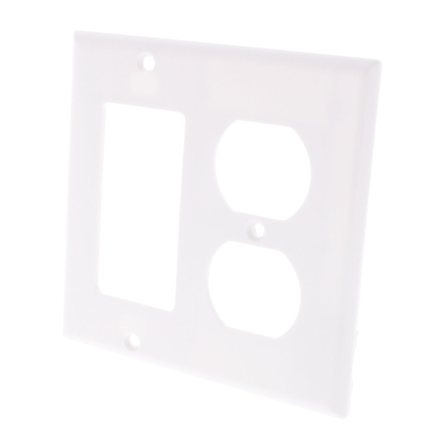 Cooper 2157W White Decorator GFCI Duplex Receptacle 2-Gang Plastic Wallplate GFI