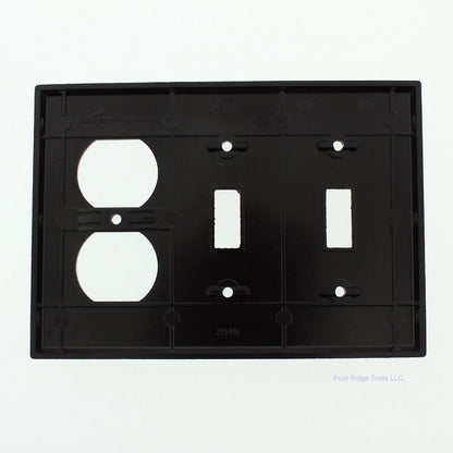 Cooper 2158B Brown 3-Gang Toggle Switch Duplex Receptacle Outlet Thermoset Cover