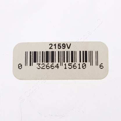 Cooper 2159V Ivory 1-Gang Phone Coax .625" Hole Cable Thermoset Wallplate Cover