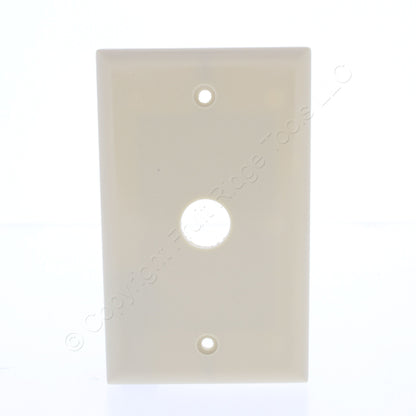 Cooper 2159V Ivory 1-Gang Phone Coax .625" Hole Cable Thermoset Wallplate Cover