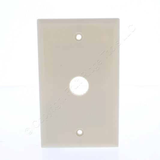 Cooper 2159V Ivory 1-Gang Phone Coax .625" Hole Cable Thermoset Wallplate Cover