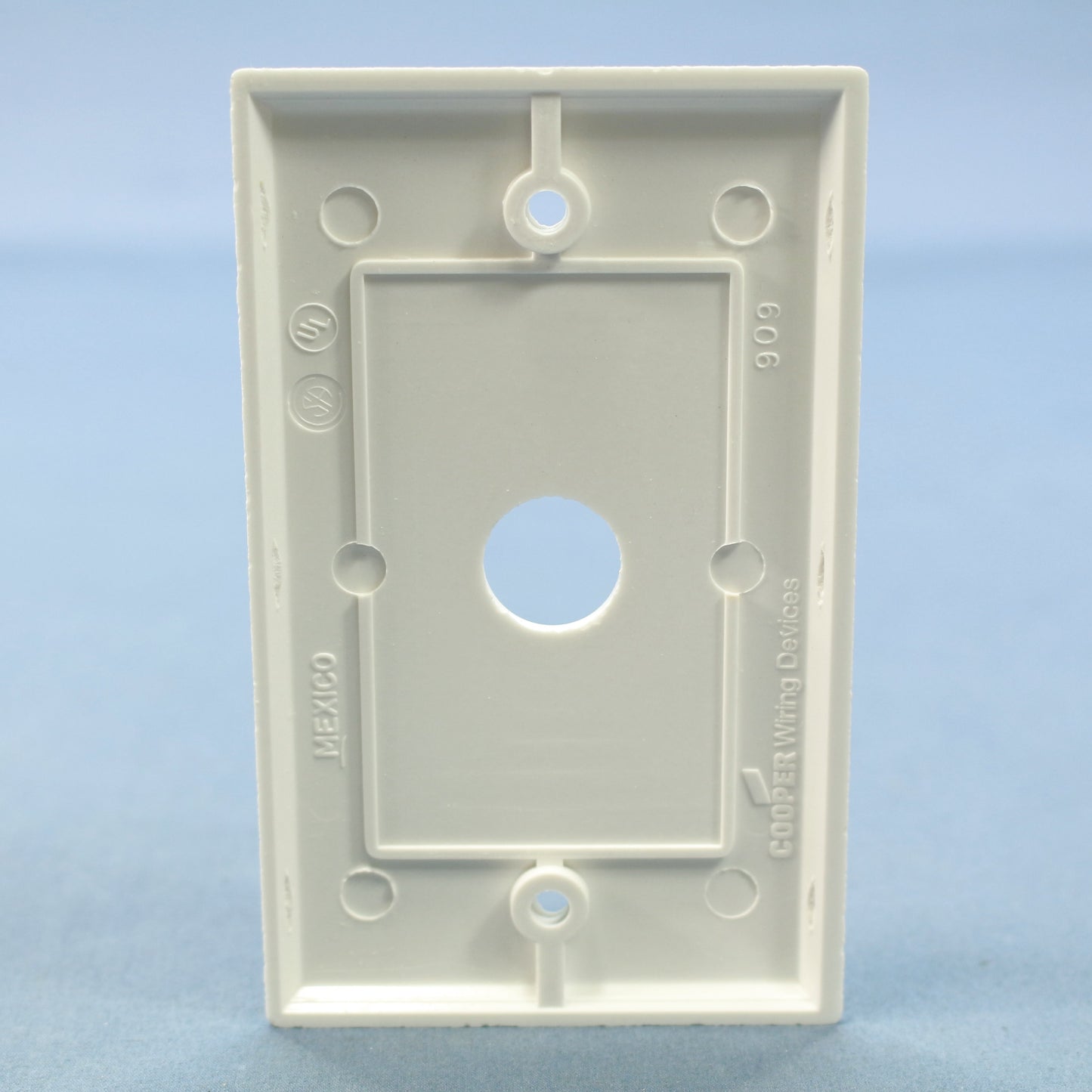 Cooper 2159W White 1-Gang Phone Coax .625" Hole Cable Thermoset Wallplate Cover