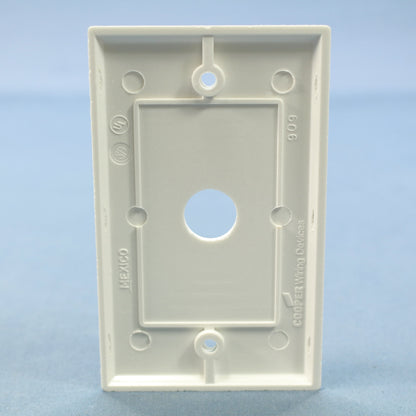 Cooper 2159W White 1-Gang Phone Coax .625" Hole Cable Thermoset Wallplate Cover