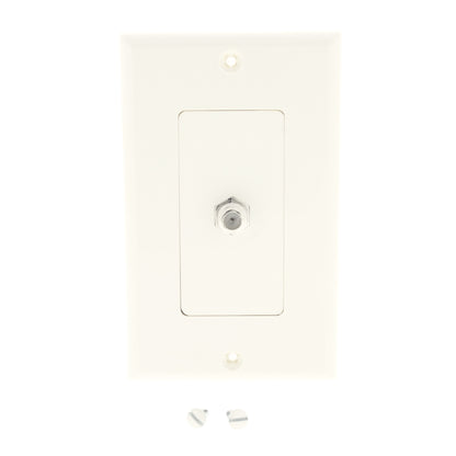Cooper 2162LA Lt Almond 1-Gang Cable Jack Decorator Thermoset Wallplate Insert