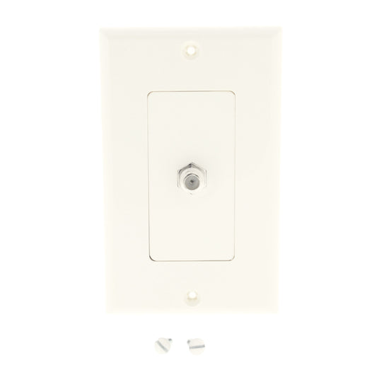 Cooper 2162LA Lt Almond 1-Gang Cable Jack Decorator Thermoset Wallplate Insert