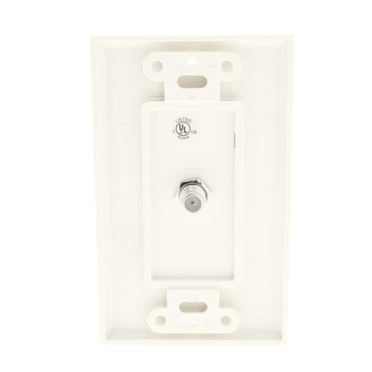 Cooper 2162LA Lt Almond 1-Gang Cable Jack Decorator Thermoset Wallplate Insert