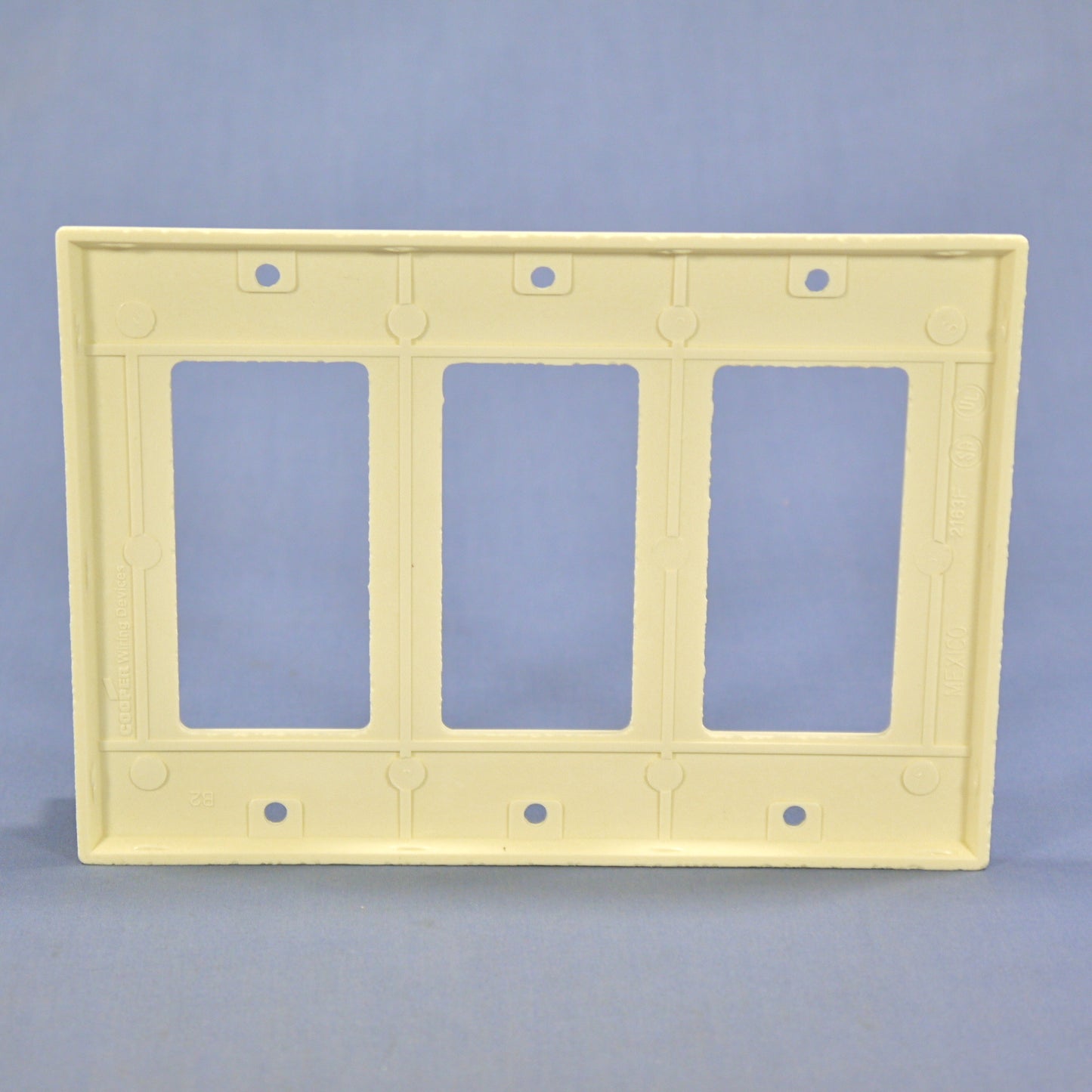 Cooper 2163A Almond 3-Gang Standard Decorator Thermoset Wallplate GFCI GFI Cover