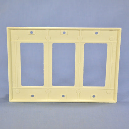 Cooper 2163A Almond 3-Gang Standard Decorator Thermoset Wallplate GFCI GFI Cover
