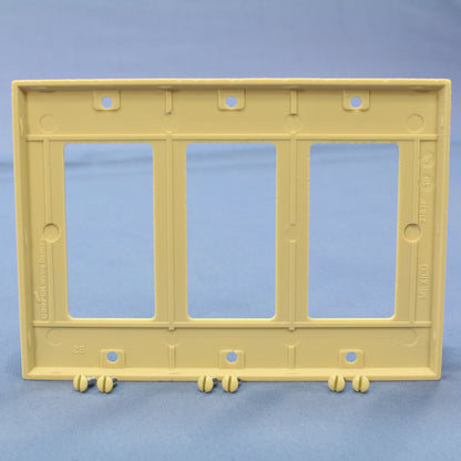 Cooper 2163V Ivory 3-Gang Decorator Thermoset Wallplates GFCI Plastic Cover 10pc
