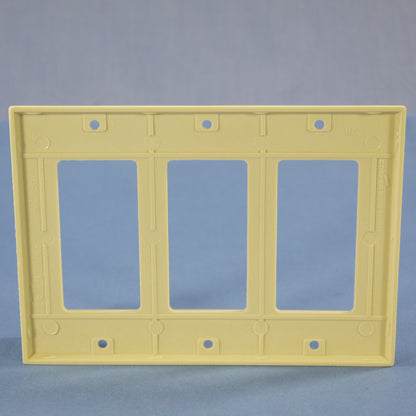 Cooper 2163V Ivory 3-Gang Standard Decorator Thermoset Wallplate GFCI GFI Cover