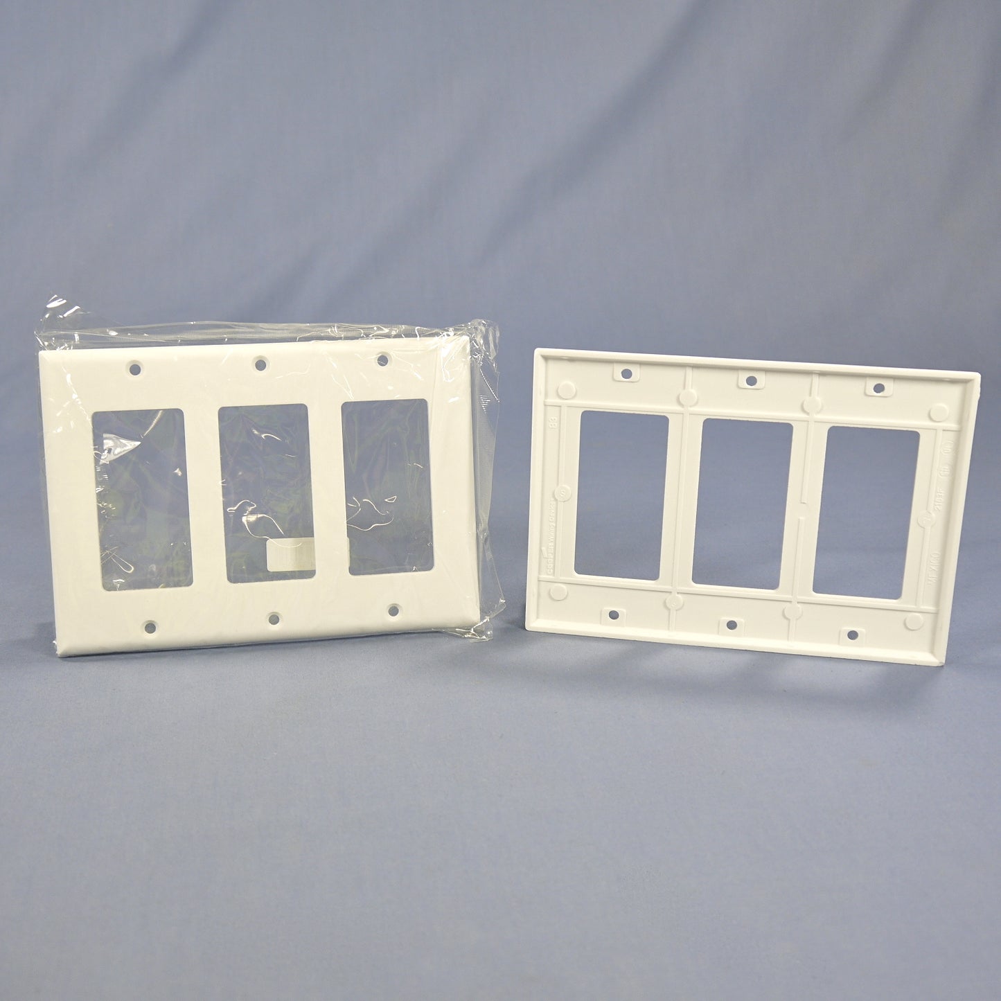 Cooper 2163W White 3-Gang Decorator Thermoset Wallplates GFCI Plastic Cover 10pc