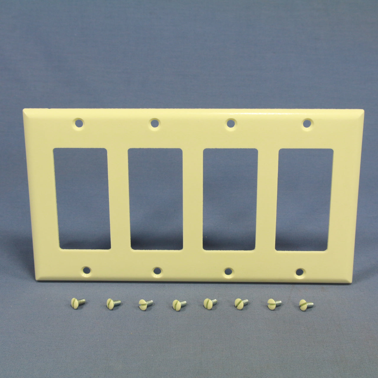 Cooper 2164A Almond 4-Gang Standard Decorator Thermoset Wallplate GFCI GFI Cover