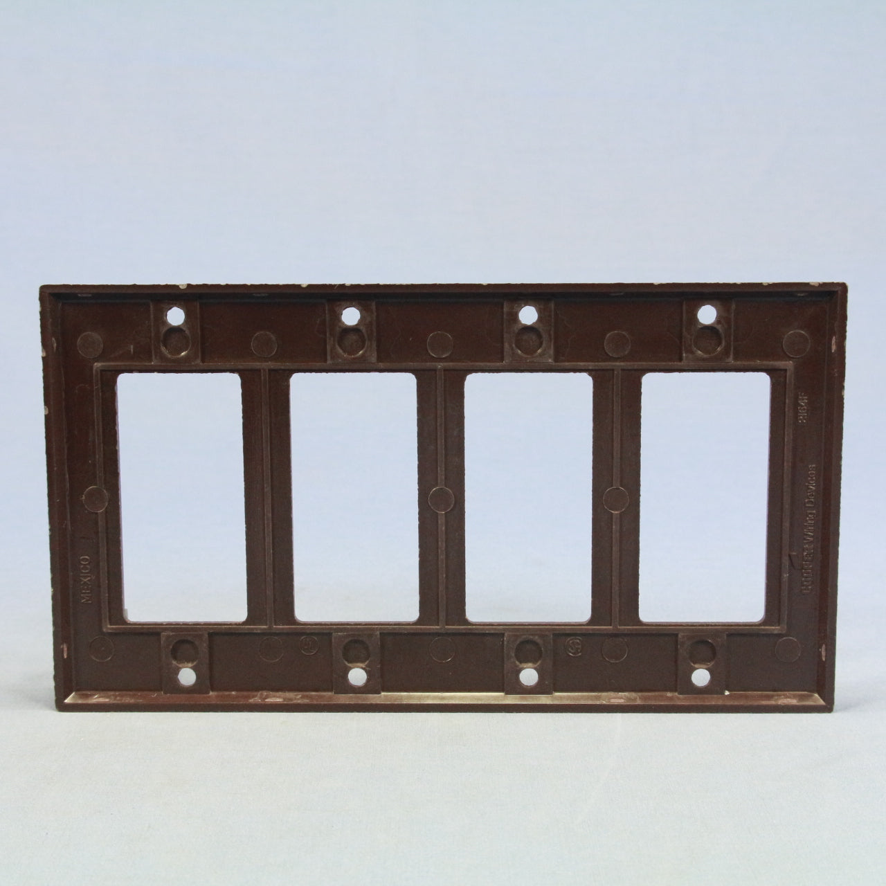 Cooper 2164B Brown 4-Gang Standard Decorator Thermoset Wallplate GFCI GFI Cover
