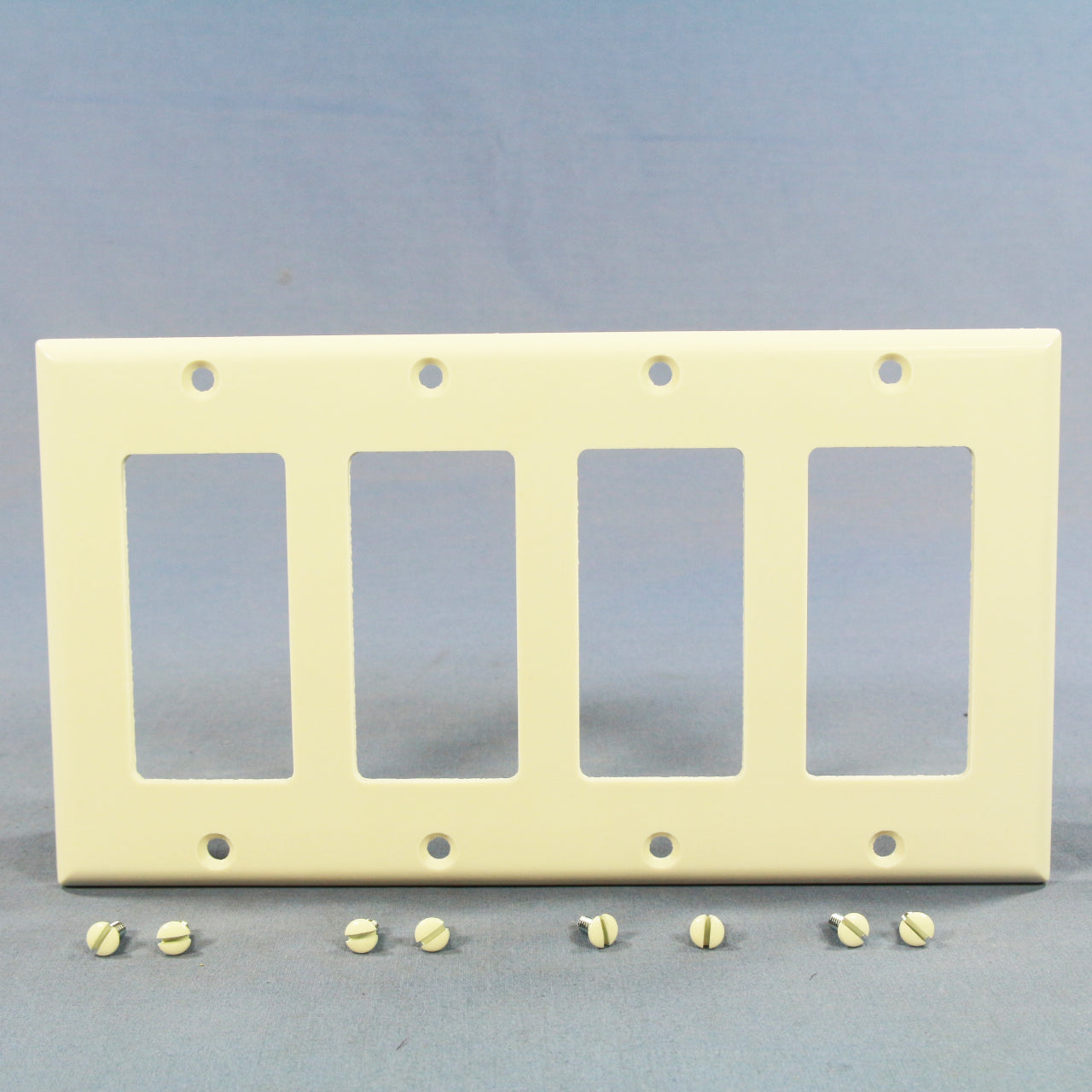 Cooper 2164LA Light Almond 4-Gang Decorator Thermoset Wallplate GFCI GFI Cover