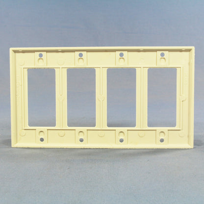 Cooper 2164LA Light Almond 4-Gang Decorator Thermoset Wallplate GFCI GFI Cover
