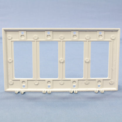 Cooper 2164W White 4-Gang Decorator Thermoset Wallplates GFCI Plastic Cover 10pc