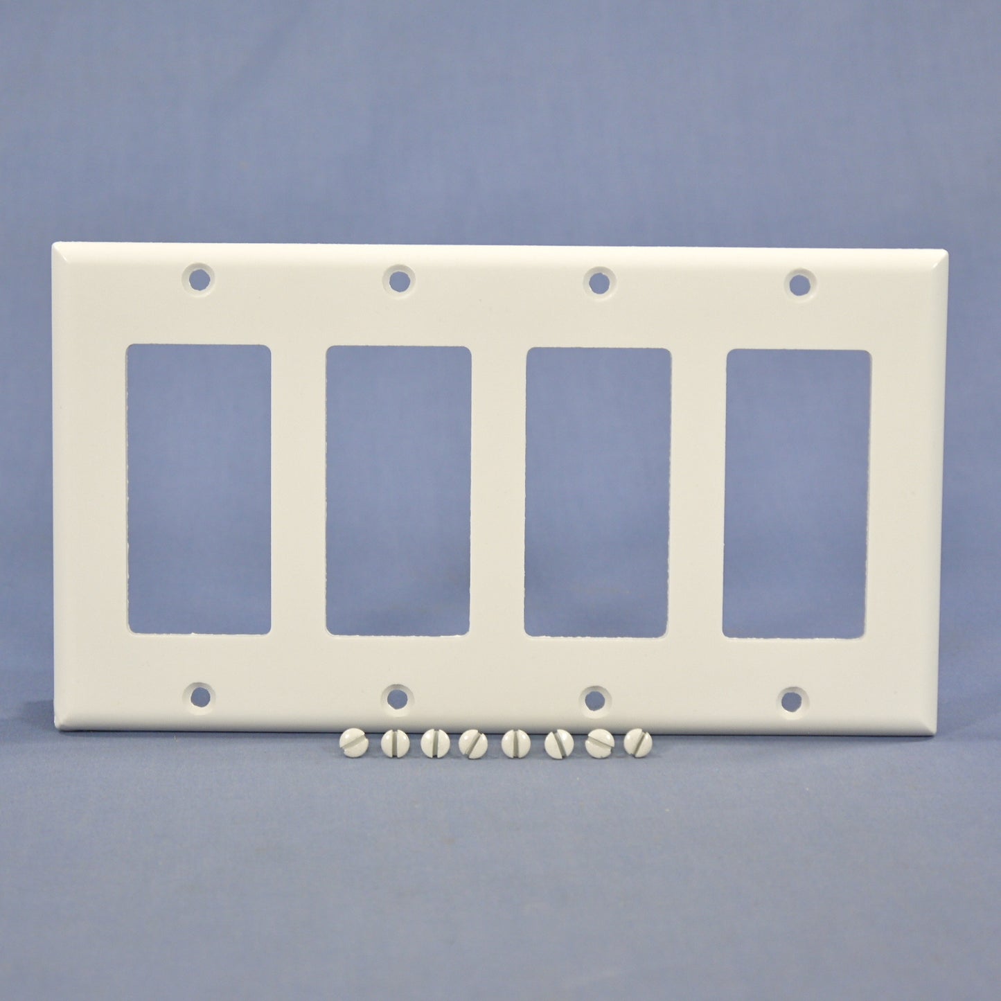 Cooper 2164W White 4-Gang Standard Decorator Thermoset Wallplate GFCI GFI Cover