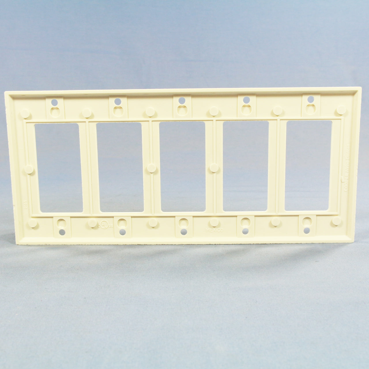 Cooper 2165LA Light Almond 5-Gang Decorator Thermoset Wallplate GFCI GFI Cover