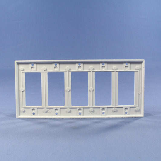 Cooper 2165W White 5-Gang Standard Decorator Thermoset Wallplate GFCI GFI Cover