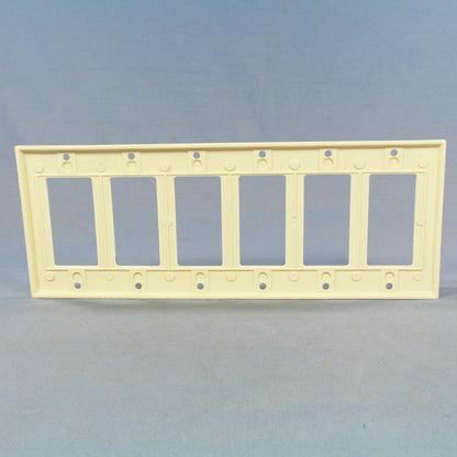 Cooper 2166LA Light Almond 6-Gang Decorator Thermoset Wallplates GFCI Cover 5pcs