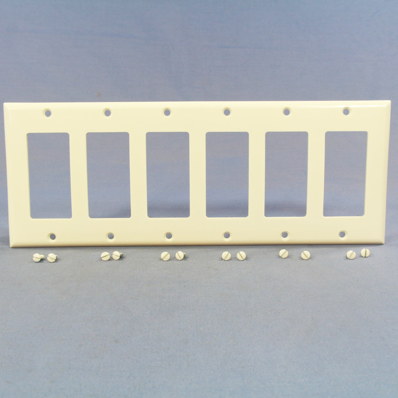 Cooper 2166LA Light Almond 6-Gang Decorator GFCI GFI Thermoset Wallplate Cover
