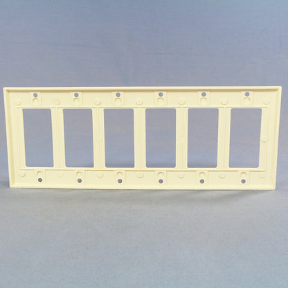 Cooper 2166LA Light Almond 6-Gang Decorator GFCI GFI Thermoset Wallplate Cover