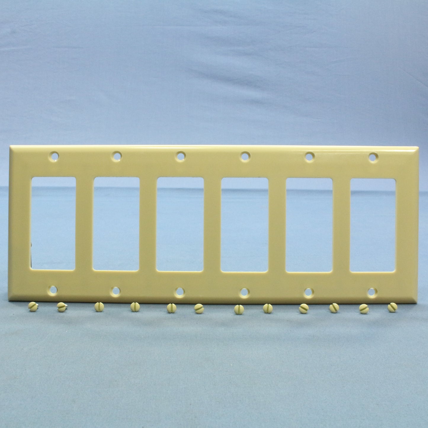 Cooper 2166V Ivory 6-Gang Decorator GFCI GFI Plastic Standard Wallplate Cover
