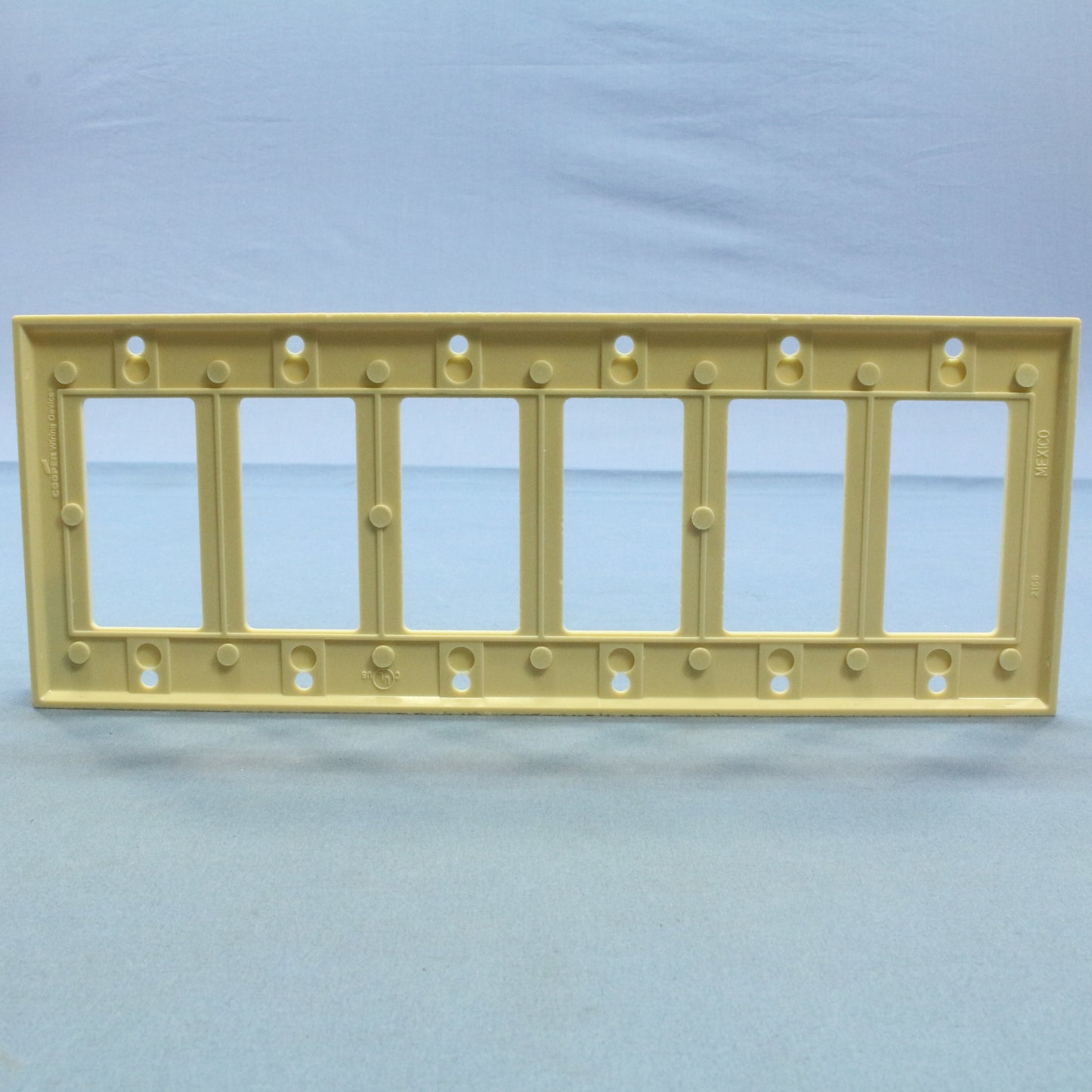Cooper 2166V Ivory 6-Gang Decorator GFCI GFI Plastic Standard Wallplate Cover