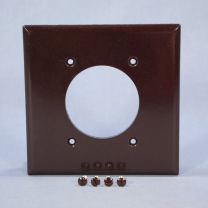 Cooper 2168B Brown 2-Gang Dryer Range 2.156" Outlet Cover Thermoset Wallplate