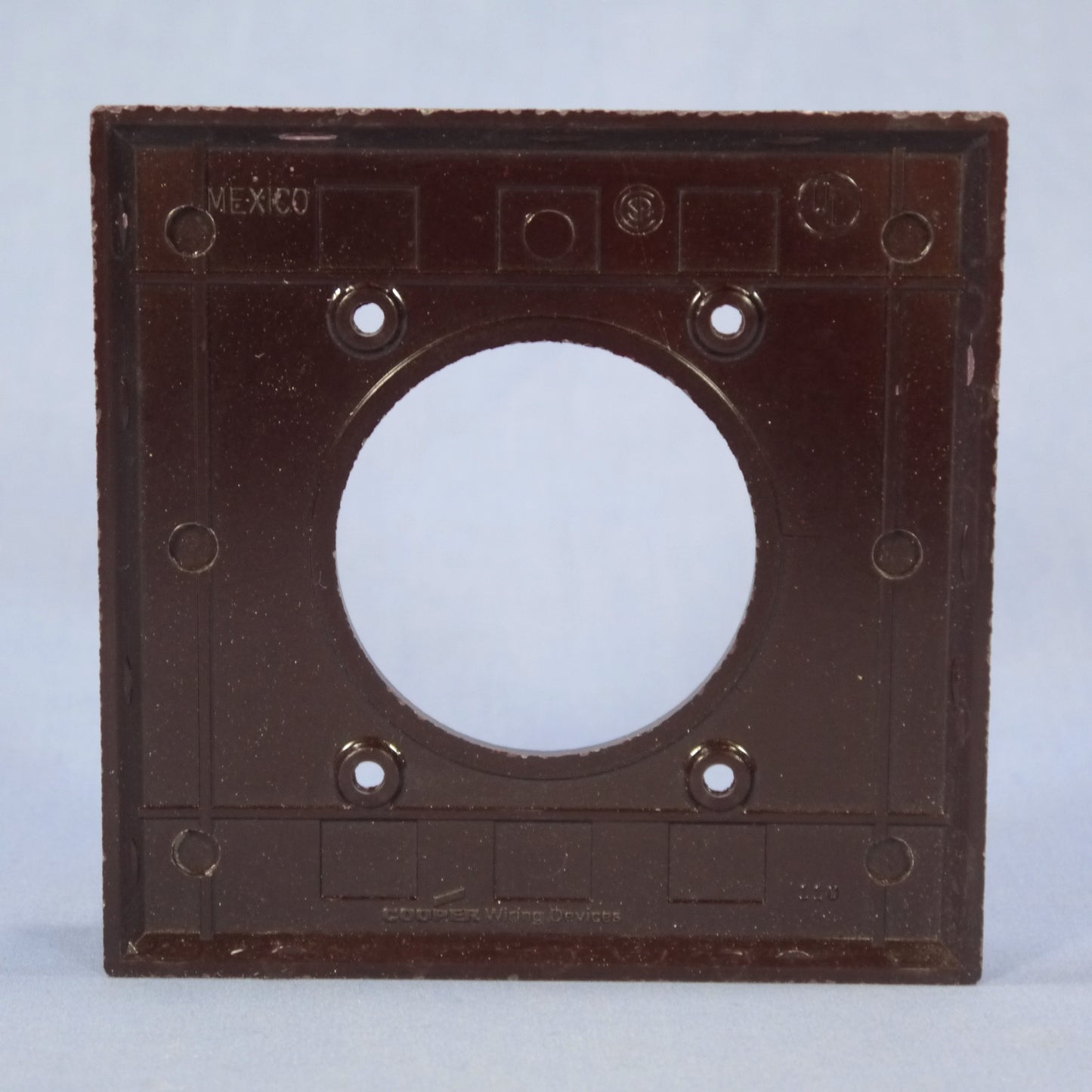 Cooper 2168B Brown 2-Gang Dryer Range 2.156" Outlet Cover Thermoset Wallplate