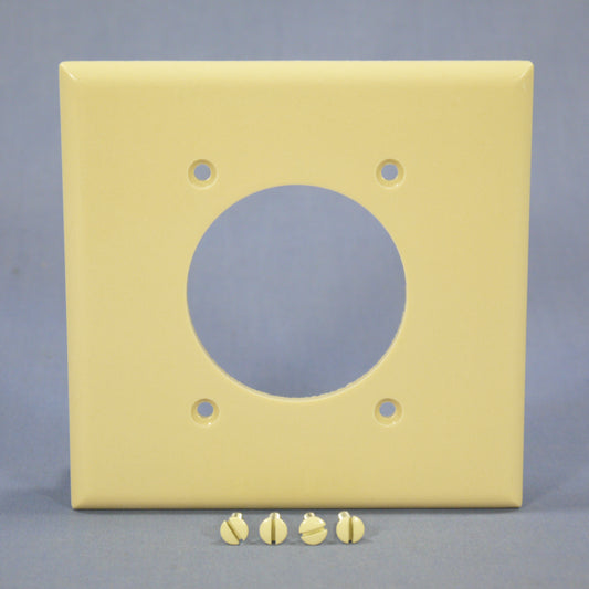 Cooper 2168V Ivory 2-Gang Dryer Range 2.156" Outlet Cover Thermoset Wallplate