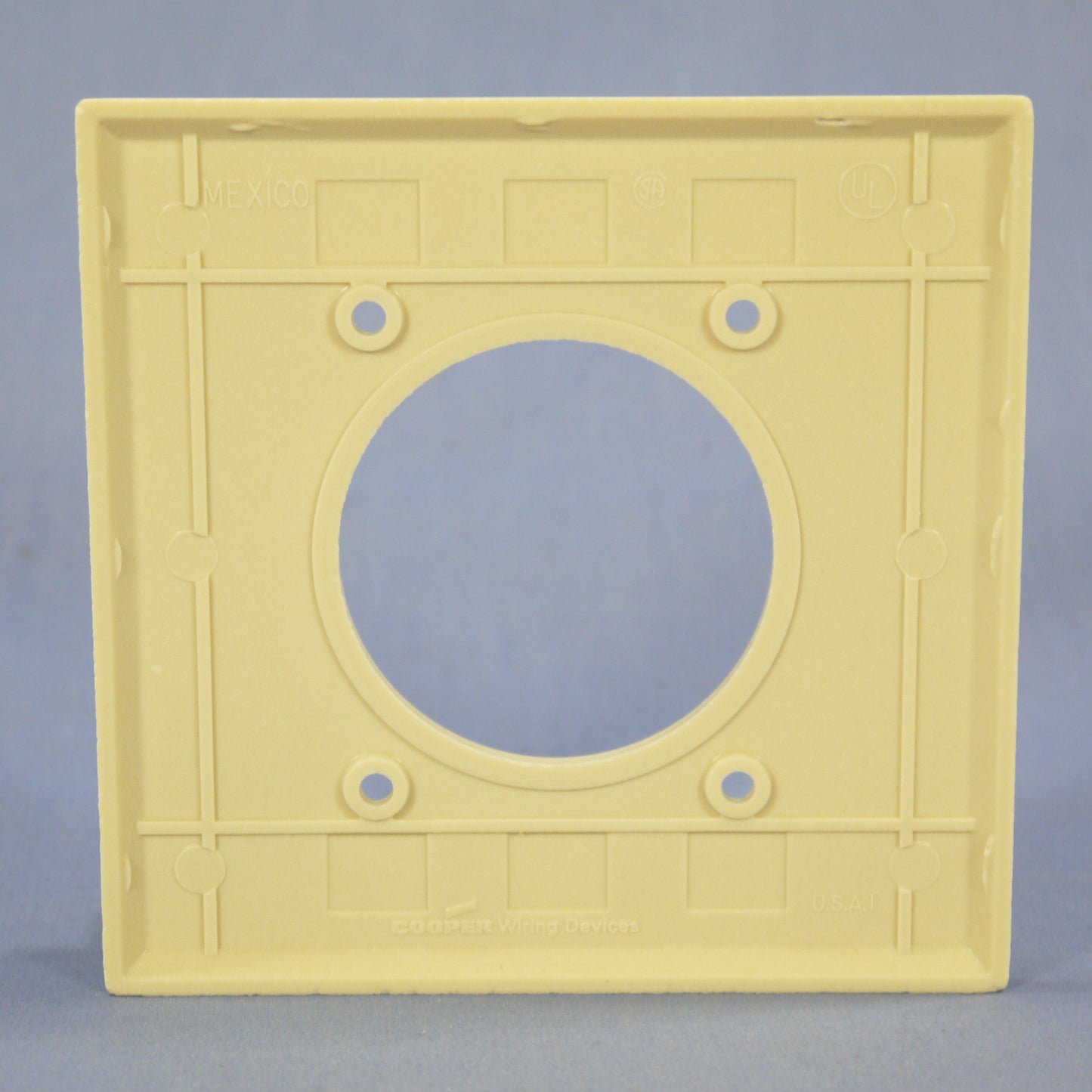 Cooper 2168V Ivory 2-Gang Dryer Range 2.156" Outlet Cover Thermoset Wallplate
