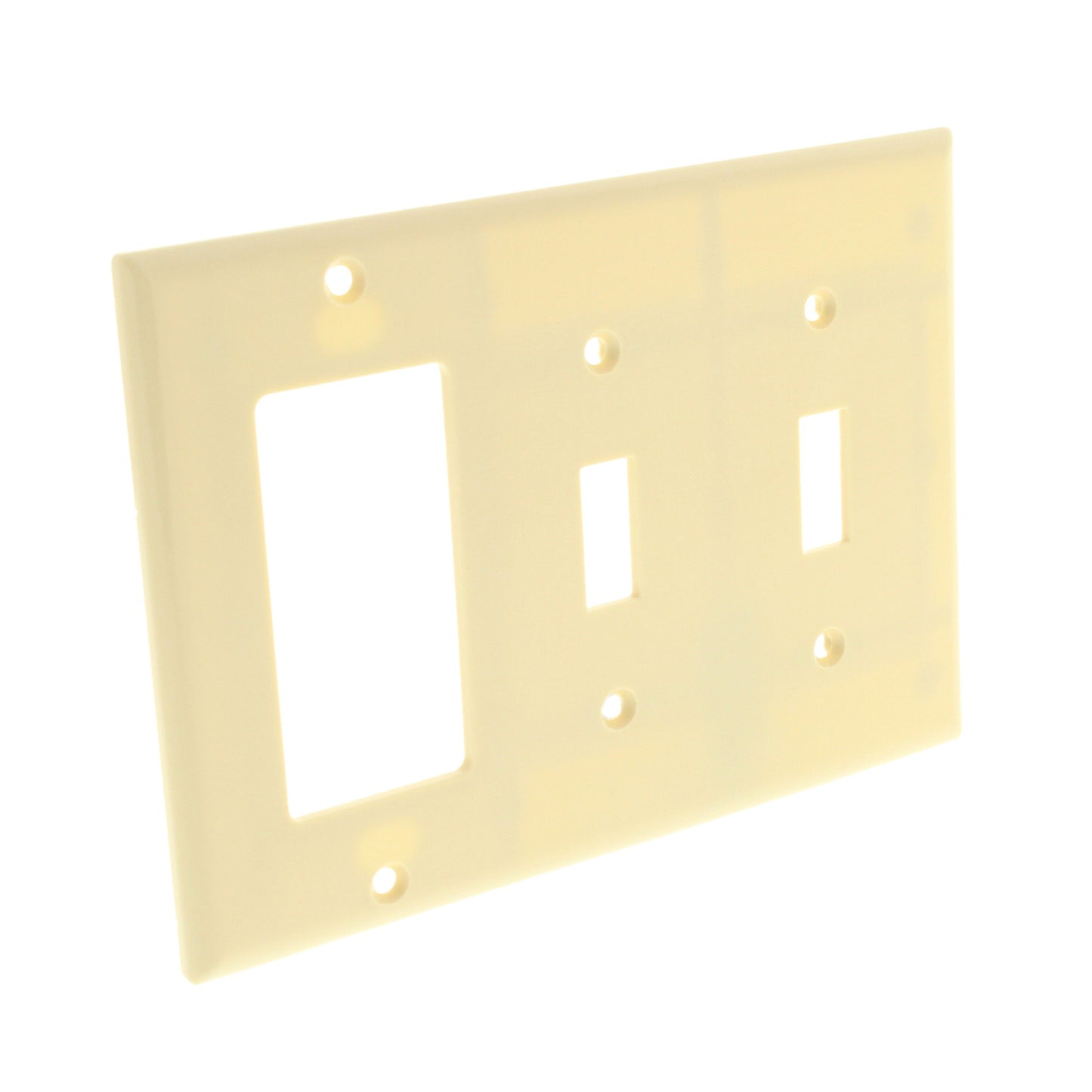 Cooper 2173V Ivory 3-Gang Switch Cover Decorator GFCI GFI Thermoset Wallplate