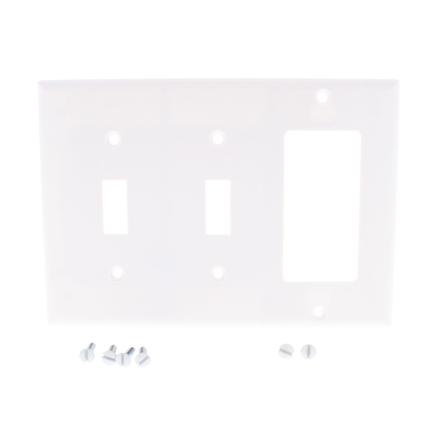 Cooper 2173W White 3-Gang Switch Cover Decorator GFCI GFI Thermoset Wallplate
