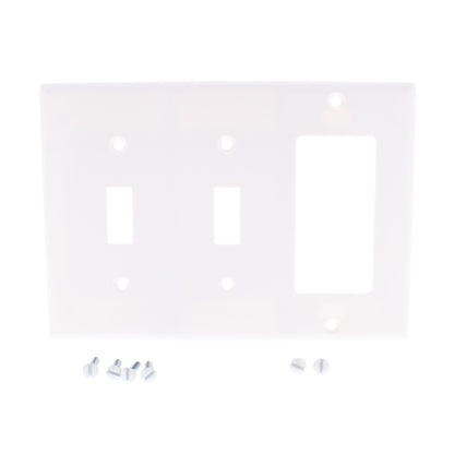 Cooper 2173W White 3-Gang Switch Cover Decorator GFCI GFI Thermoset Wallplate