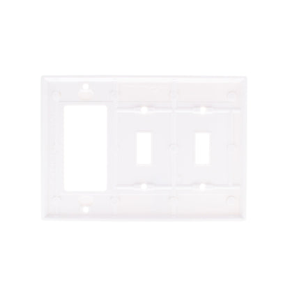 Cooper 2173W White 3-Gang Switch Cover Decorator GFCI GFI Thermoset Wallplate
