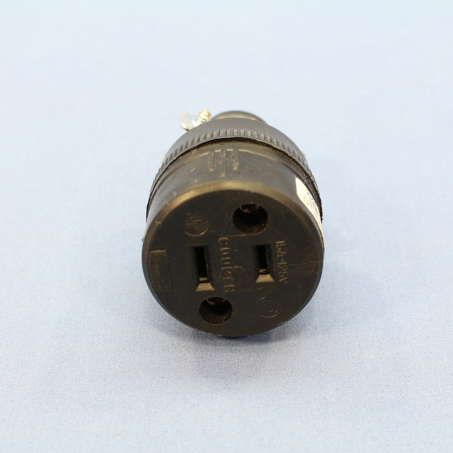 Cooper 224 Black Straight Blade 15A 125V 1-15R Plug Connectors Rubber 10-Pack