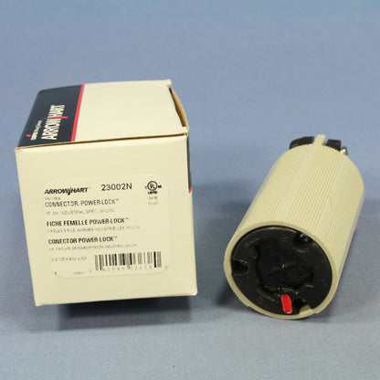Cooper 23002N Gray Power-Lock Flanged 20A 125V Inlet Connector 10A 250VDC 480VDC