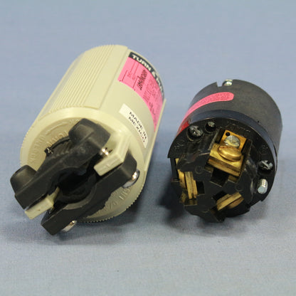 Cooper 23002N Gray Power-Lock Flanged 20A 125V Inlet Connector 10A 250VDC 480VDC